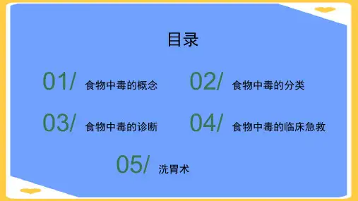 【正式版】食物中毒的急救PPT文档