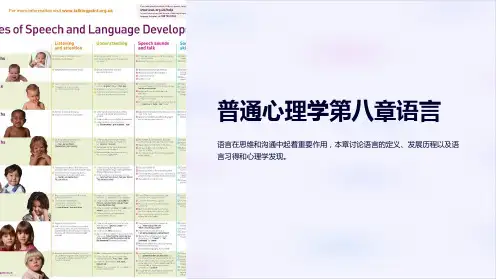 普通心理学第八章语言