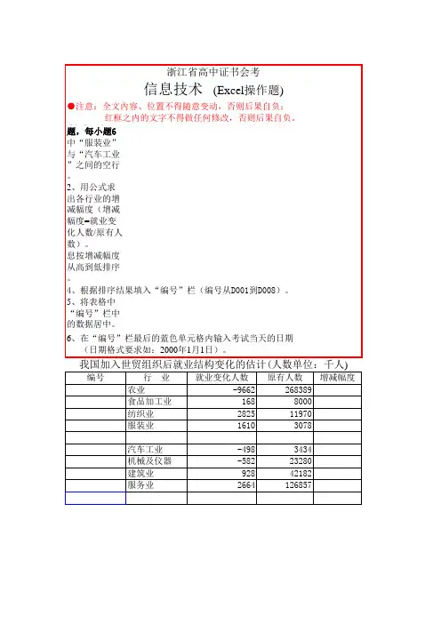 例证性试题
