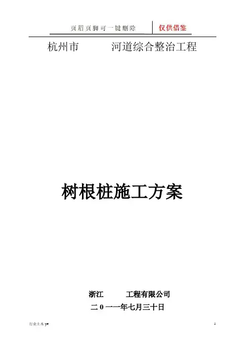 树根桩方案(运用实操)