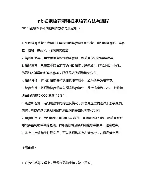 nk细胞培养液和细胞培养方法与流程