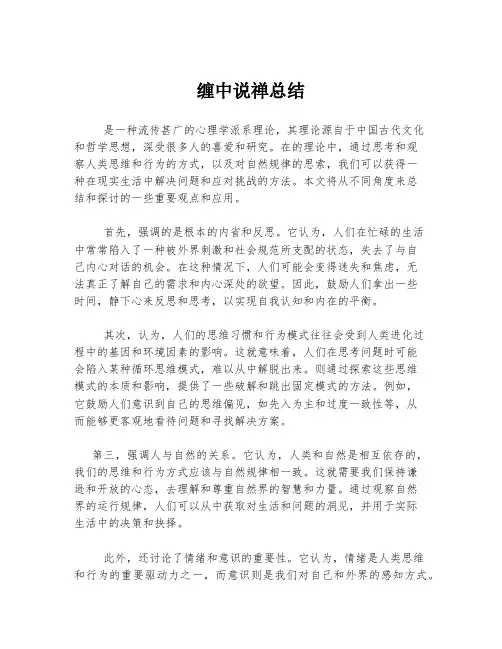 缠中说禅总结