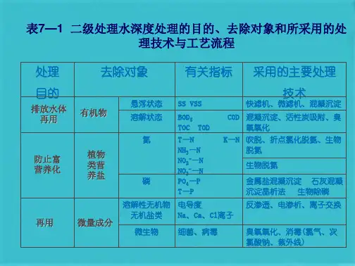 污水的深度处理与回用(共43张PPT)