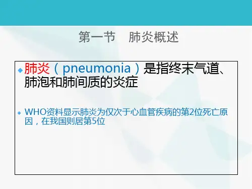 最新肺部感染性疾病【呼吸科】-PPT文档