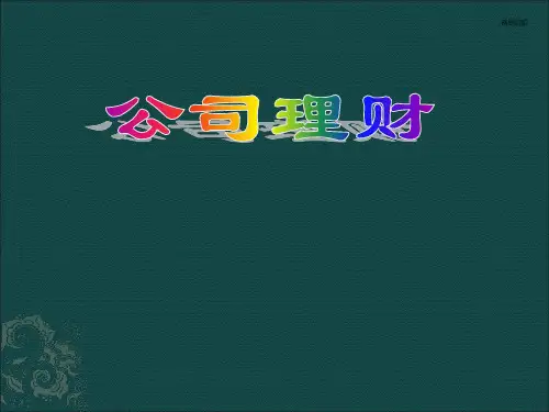 公司理财导论