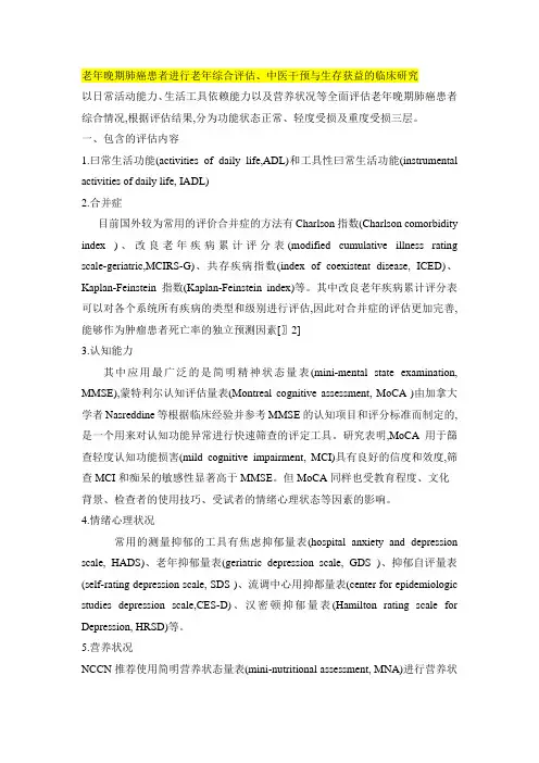 爱爱医资源-CGA评估量表