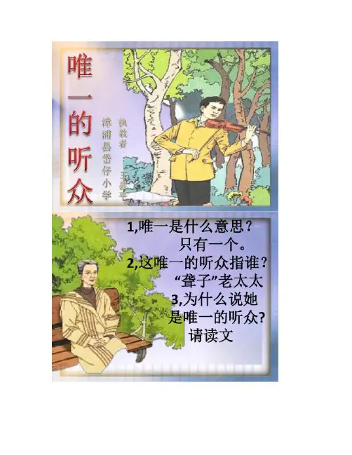 11唯一的听众  优秀课件 人教版  ppt.