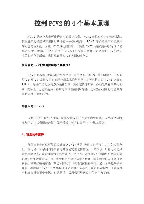 控制猪圆环(PCV2)的4个基本原理