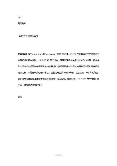 DSP简介(精)
