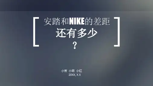 市场营销案例分析-安踏与耐克PPT