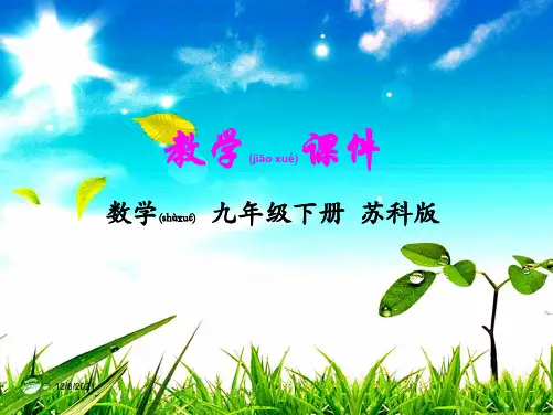 九年级数学下册 第6章 图形的相似 6.7 用相似三角形解决问题教学课件 苏科苏科级下册数学课件