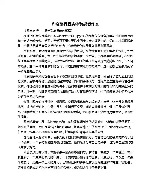 印度旅行真实体验感受作文