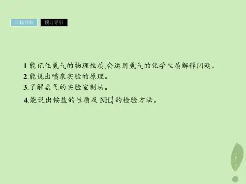 高中化学第四章非金属及其化合物4.4.1氨和铵盐课件新人教版必修1