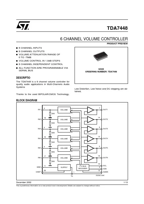 TDA7448中文资料