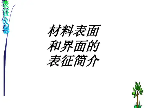 材料表面和界面的表征简介专题培训课件
