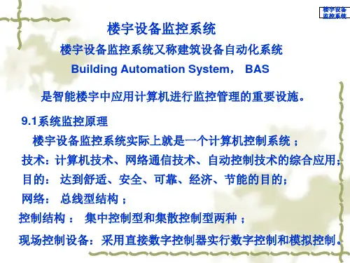 楼宇设备监控系统介绍