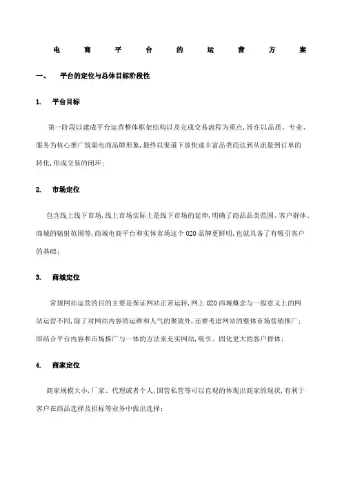 电商平台运营方案