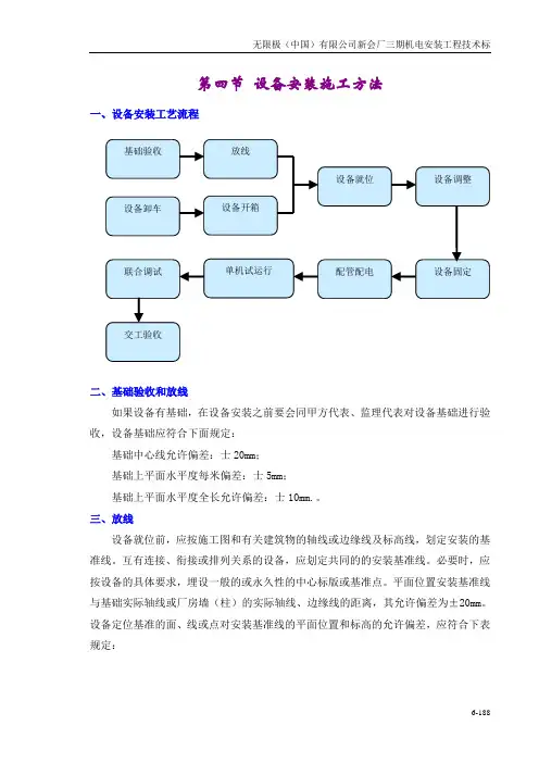 (完整版)设备安装施工方法