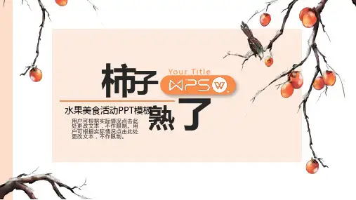 橙色冬季美食活动策划PPT模板
