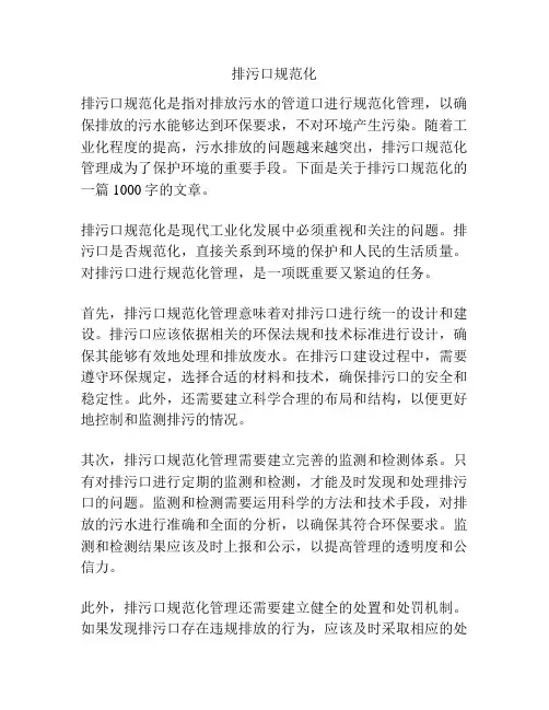 排污口规范化