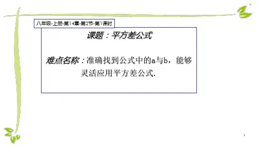 《平方差公式》优质课教学一等奖课件