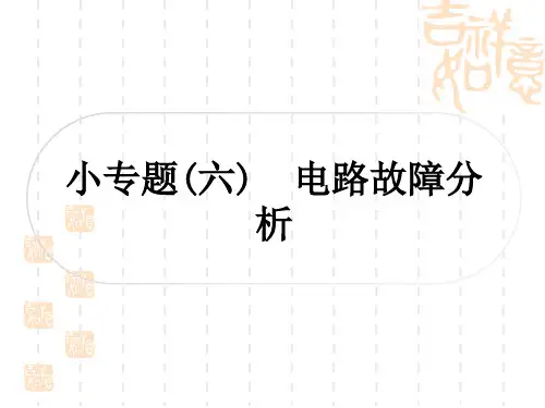 初中毕业九年级中考物理课外提升作业 小专题(六) 电路故障分析