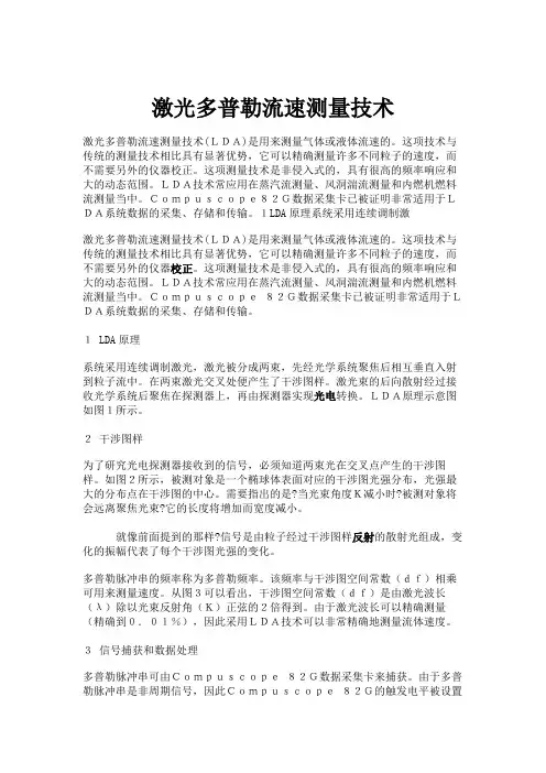 激光多普勒流速测量技术讲解