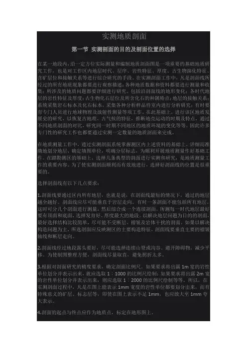 地质剖面图具体做法