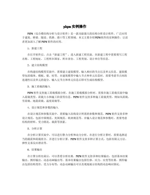 pkpm实例操作
