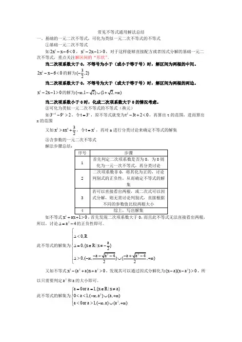 常见不等式通用解法 (2)