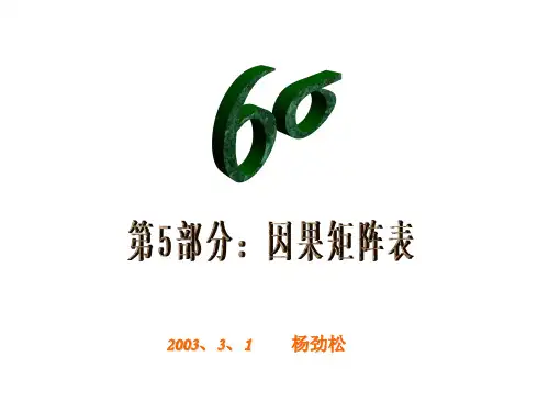 因果矩阵表