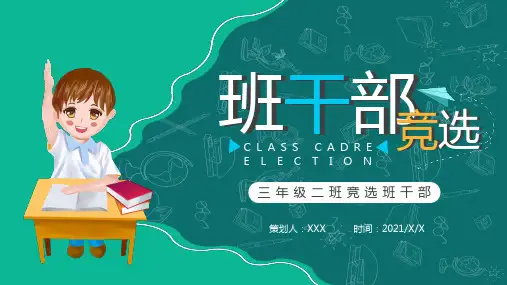 班干部竞选PPT课件