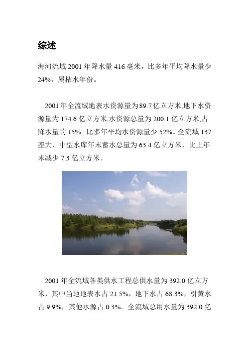 海河2001水资源公报