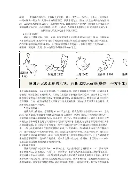 高考地理知识点中国河流湖泊3