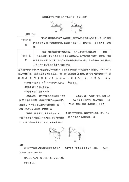 物理建模系列(三)绳上的“死结”和“活结”模型