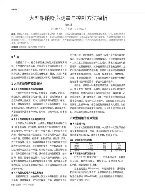 大型船舶噪声测量与控制方法探析