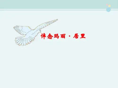 〖2021年整理〗《美文赏析悼念玛丽·居里》完整版教学课件PPT