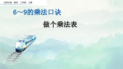 北师大版二年级数学上册做个乘法表课件