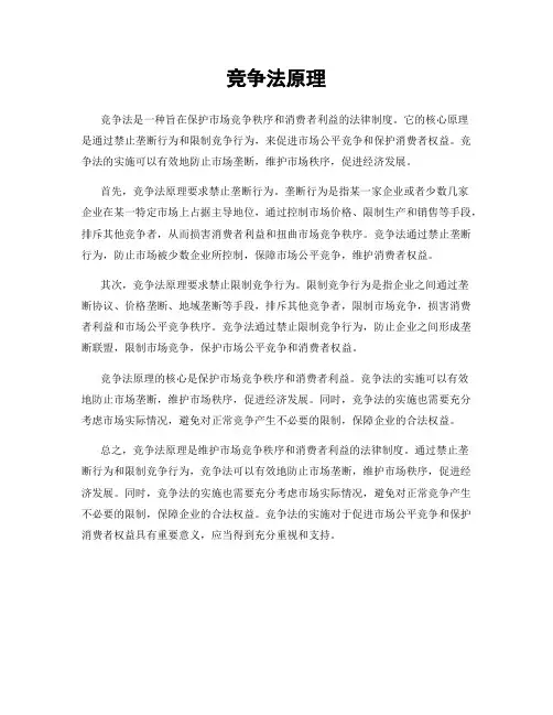 竞争法原理