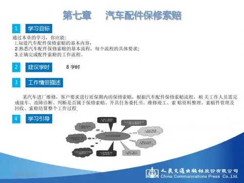 第七章  汽车配件保修索赔分析