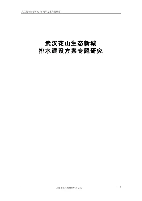 武汉市花山生态新城排水实施方案专题研究 精品