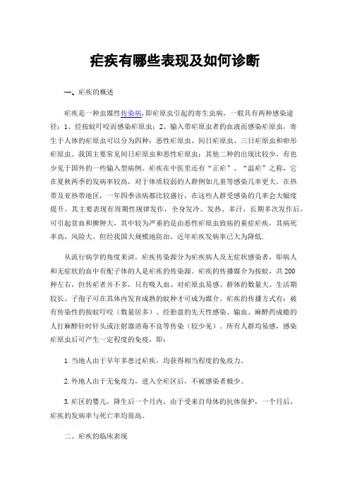 疟疾有哪些表现及如何诊断
