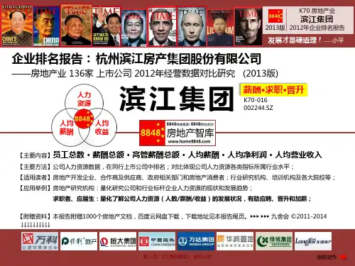 滨江集团官网招聘2013薪酬福利(房地产业绩效管理运作)杭州滨江房产集团股份有限公司_九舍会智库