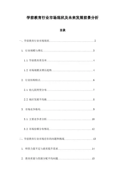 学前教育行业市场现状及未来发展前景分析
