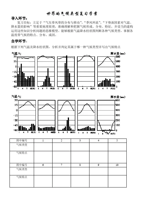 世界的气候复习学案(使用)