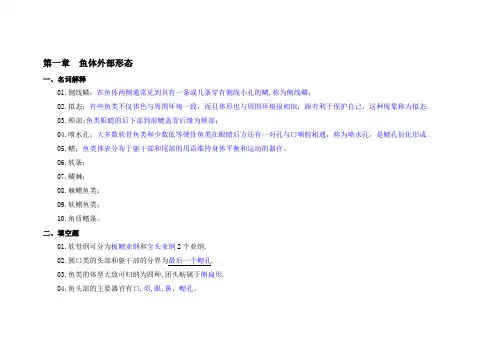 1第一章  鱼体外部形态