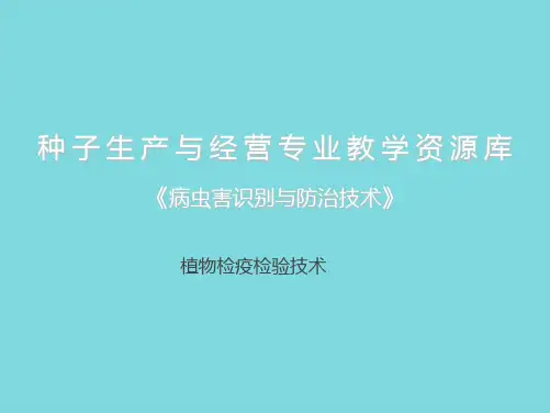 植物检疫检验技术(共31张PPT)