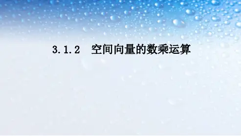 人教版高中数学选修3.1.2空间向量的数乘运算 (2)ppt课件