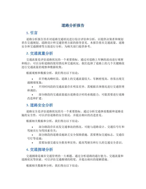 道路分析报告