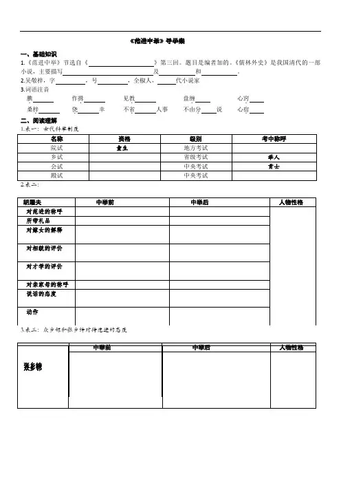 《范进中举》导学案
